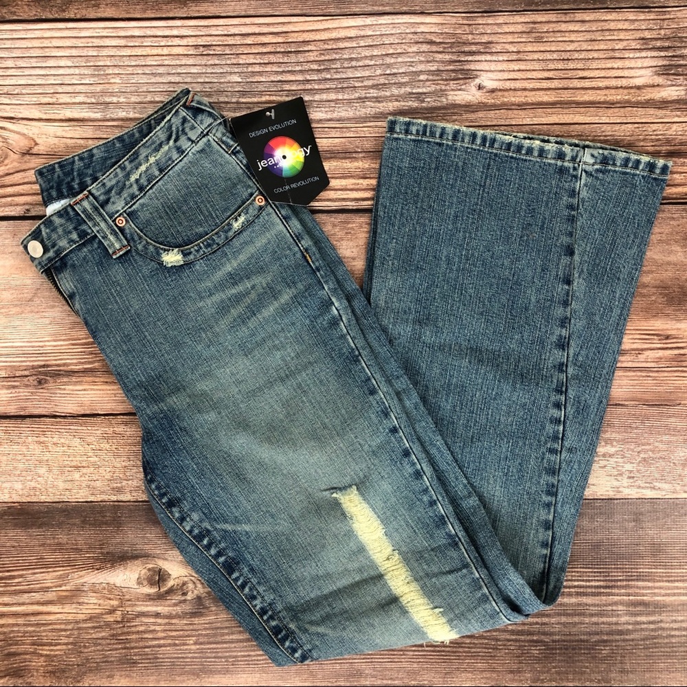 Jeanology Distressed Blue Jeans Size 6 NWT